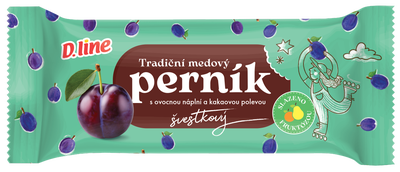 D.line Medový perník švestka bez sacharózy, bez přidaného řepného cukru, slazeno fruktozou/pro diabetiky