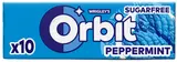 Orbit Peppermint žvýkačky bez cukru s mentolovou příchutí