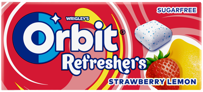 Orbit Refreshers žvýkačky bez cukru, Jahoda a citron