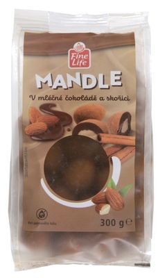 Fine Life Mandle v mléčné čokoládě se skořicí