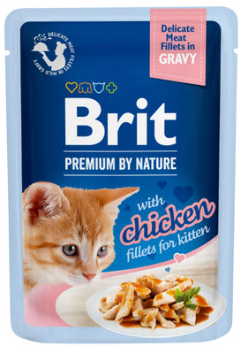 Brit Premium by Nature Filety s kuřetem ve šťávě pro koťata
