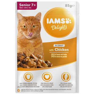 IAMS Delights Kapsička kuře v omáčce pro starší kočky