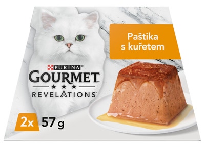 Gourmet Revelations pro kočky kuře, paštika v omáčce 2x57g