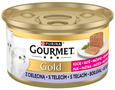 Gourmet Kitten konzerva pro koťata, telecí paštika
