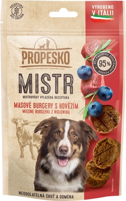 Propesko Mistr Snack burger hovězí,borůvka,rozmarýn