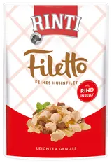 Rinti Filetto Adult kuře a hovězí v želé, kapsička pro psy