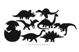 Teddies Škrabací obrázek, výřez duhový, dinosaurus