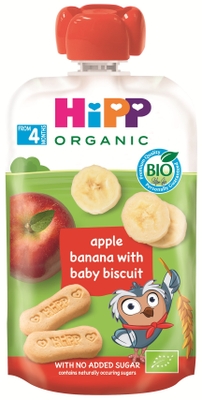 HiPP BIO Hippies Jablko-Banán-Baby sušenky