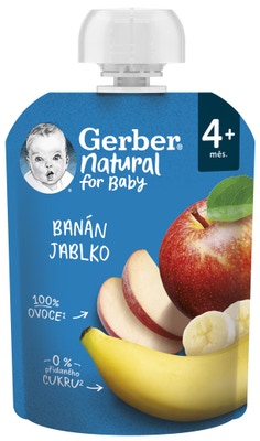 Gerber Natural kapsička banán a jablko