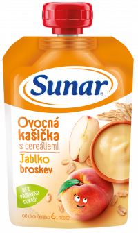 Sunar Kapsička ovocná kašička broskev, jablko, ovesné vločky