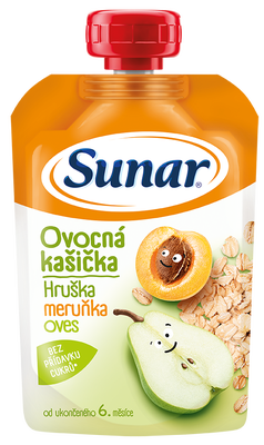 Sunar Kapsička ovocná kašička hruška, meruňka a ovesné vločky