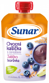 Sunar Kapsička ovocná kašička borůvka, jablko a ovesné vločky