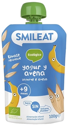 Smileat BIO Kapsička řecký jogurt, banán a oves