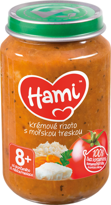 Hami Krémové rizoto s mořskou treskou. 8+