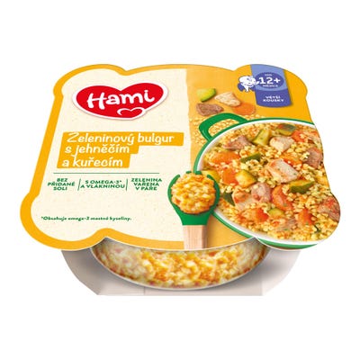 Hami talířek Zeleninový bulgur s jehněčím a kuřecím 12m+