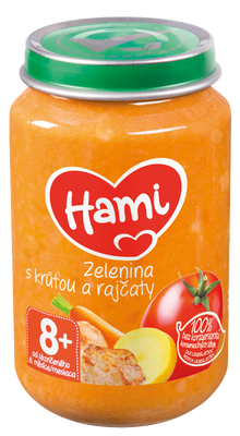 Hami Zelenina s krůtou a rajčaty 8m+