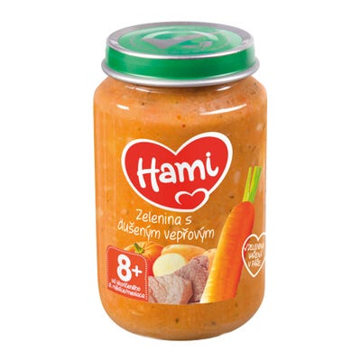Hami Masozeleninový příkrm, zelenina s dušeným vepřovým