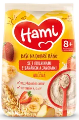 Hami Mléčná kaše se 7 obilninami, Banánem a jahodami