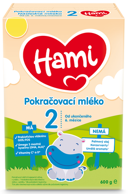 Hami Pokračovací kojenecké mléko 2, 6m+