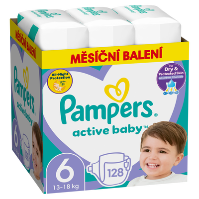 Pampers Active Baby Měsíční balení vel. 6 (13-18kg)