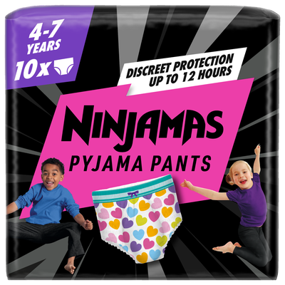 Pampers Ninjamas Pyjama Pants Heart vel. 7 (17-30 kg)
