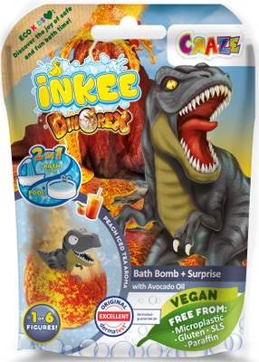 Inkee Šumivá bomba do vany s překvapením – Dinosaurus