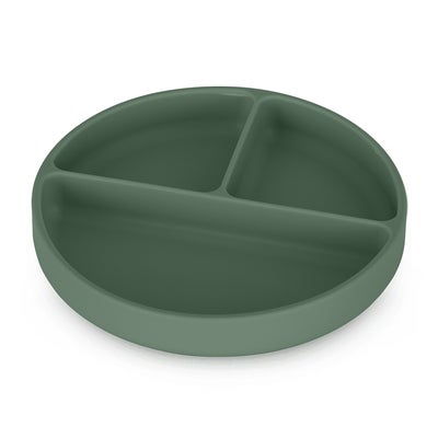 Petite&Mars Talířek silikonový dělící kulatý Take&Match Misty Green 6m+