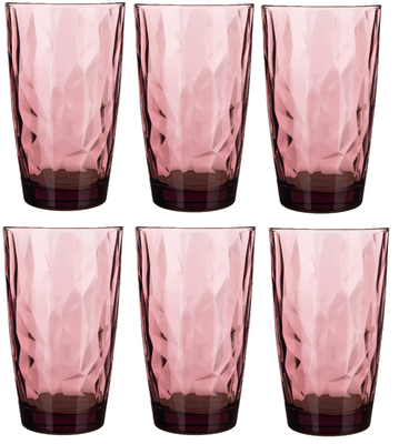 Bormioli Sada sklenic DIAMOND fialová 470ml