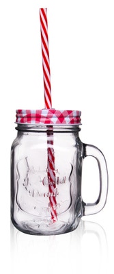 ORION Sklenice Straw víčko+brčko 0,45 l