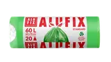 Alufix Pytle na odpadky zatahovací 60 l, 20 ks, 16 µm, 64 x 70 cm, HDPE  zelené