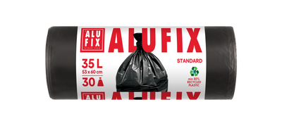 Alufix Pytle na odpadky 35 l, 30 ks, HDPE  černé