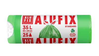 Alufix Pytle na odpadky zatahovací 35 l, 25 ks, HDPE  zelené