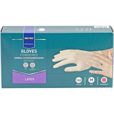 Metro Professional Rukavice latexové M bílé