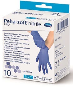 Hartmann Peha-soft nitrile fino Nitrilové rukavice S  bez latexu