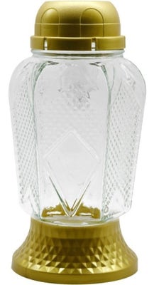 Madona Hřbitovní sklo LED, 21,5 cm, zlatá
