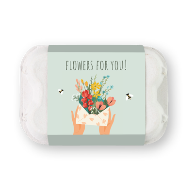 Blossombs Semínkové bomby - Dárkový box na vajíčka - Kytice