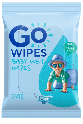 GoWipes Dětské vlhčené ubrousky pro atopickou a citlivou pokožku, bez vůně