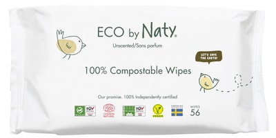 ECO by Naty Vlhčené ubrousky bez vůně pro citlivou pokožku