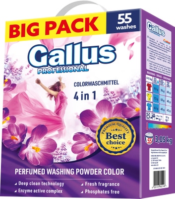 Gallus Professional Prací prášek Color Box 3,05kg