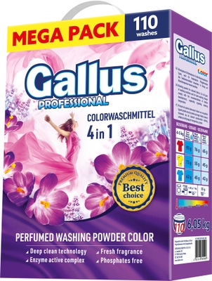Gallus Professional Prací prášek Color Box 6,05kg
