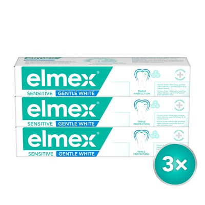 Elmex Zubní pasta Sensitive Gentle Whtie Tripack 3x75 ml