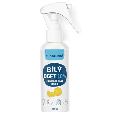 Allnature EKO Bílý ocet sprej 10% s vůní citronu