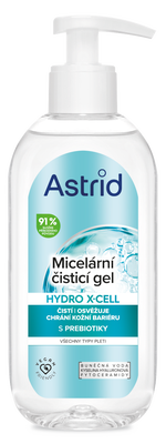 Astrid Hydro X-Cell Čistící micelární gel na tvář, oči a rty pro všechny typy pleti