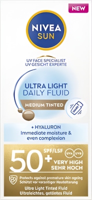 Nivea Sun Face Invisible Ultra Light Daily Fluid Tinted Medium