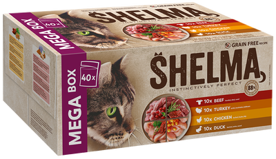 Shelma Kapsičky pro kočky 40x85g, 4 druhy masa