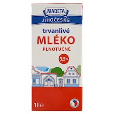 Madeta Jihočeské trvanlivé mléko plnotučné 3,5% 1l