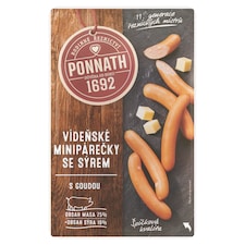 Ponnath Vídeňské minipárečky se sýrem 200g