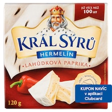 Král Sýrů Hermelín lahůdková paprika 120g
