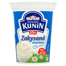 Mlékárna Kunín Zakysaná smetana 15% 375g
