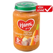Hami Zelenina s dušeným vepřovým masozeleninový příkrm od ukončeného 8. měsíce 200g